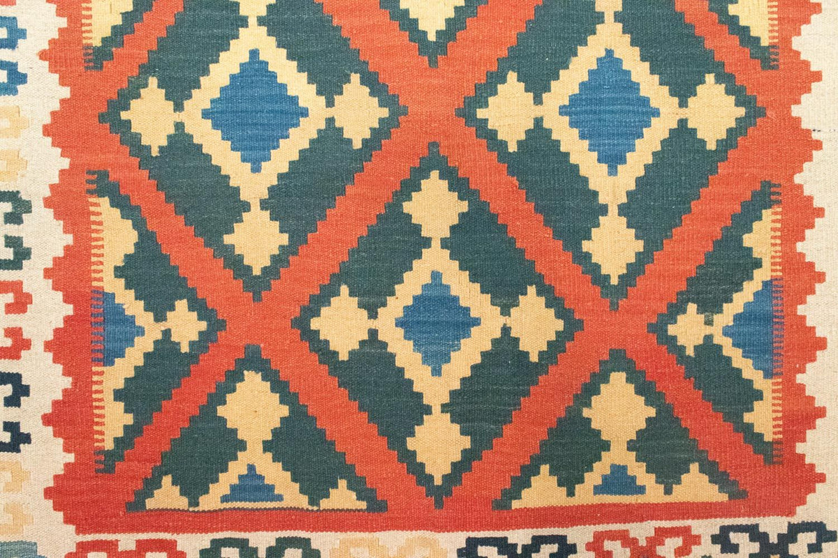 Kelim-tæppe - orientalsk - 210 x 155 cm - orange