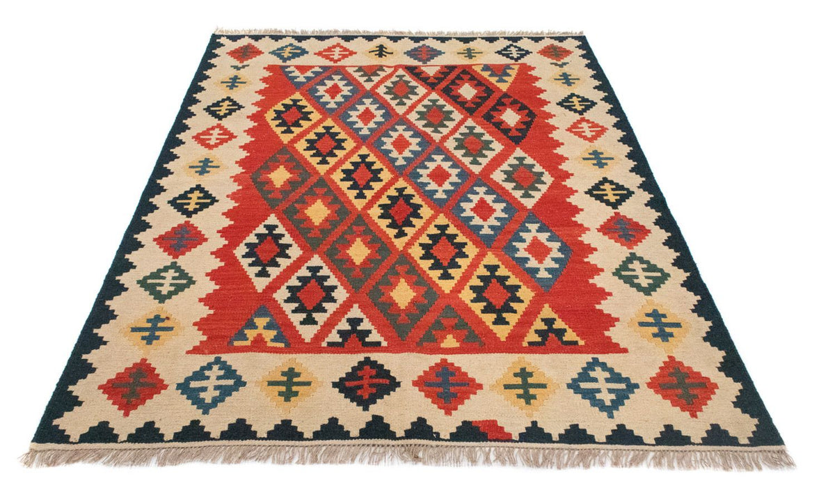 Kelim-tæppe - orientalsk - 205 x 153 cm - orange