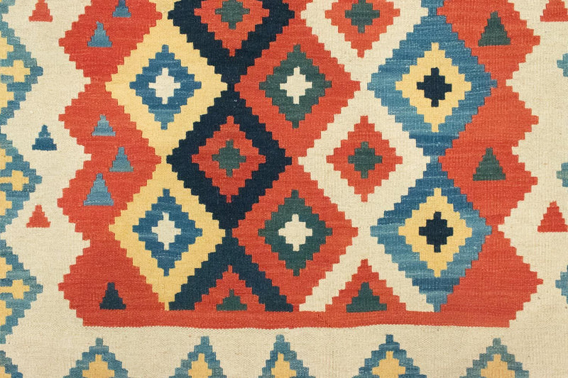 Kelim-tæppe - orientalsk - 205 x 155 cm - orange