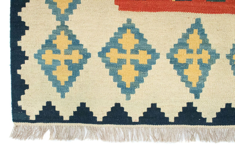 Kelim-tæppe - orientalsk - 205 x 155 cm - orange
