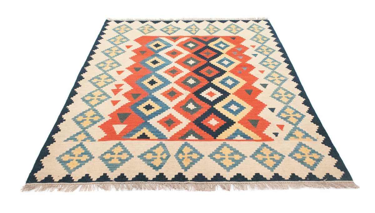 Kelim-tæppe - orientalsk - 205 x 155 cm - orange