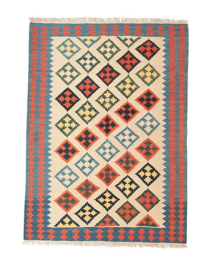 Kelim-tæppe - orientalsk - 205 x 150 cm - beige
