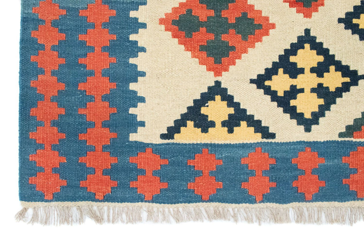 Kelim-tæppe - orientalsk - 205 x 150 cm - beige