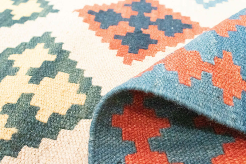 Kelim-tæppe - orientalsk - 205 x 150 cm - beige