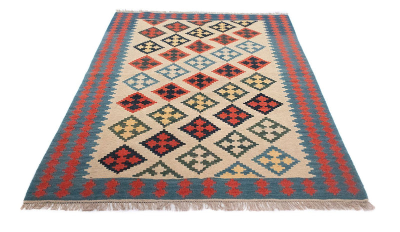 Kelim-tæppe - orientalsk - 205 x 150 cm - beige