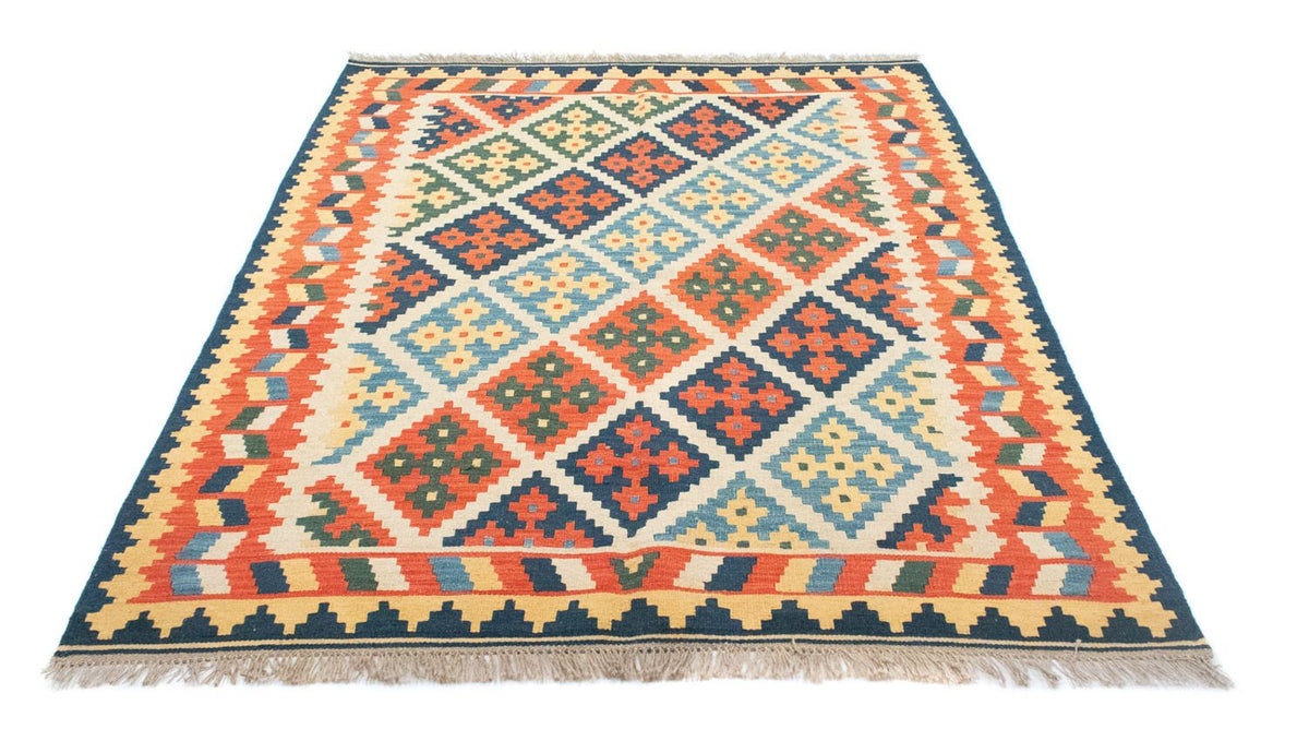 Kelim-tæppe - orientalsk - 205 x 157 cm - orange