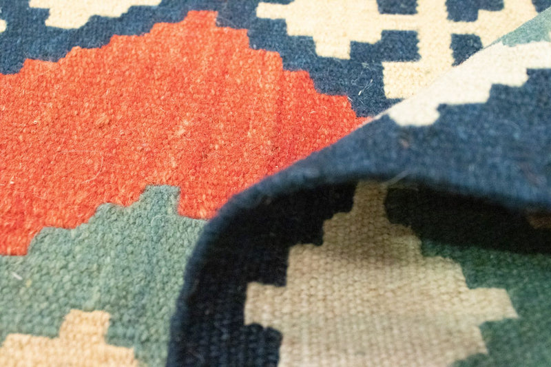 Kelim-tæppe - orientalsk - 202 x 150 cm - orange