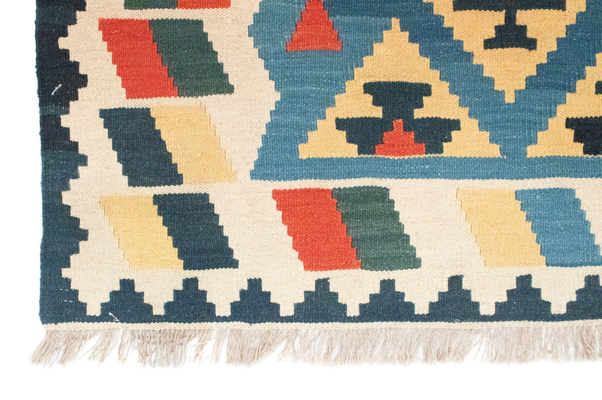 Kelim-tæppe - orientalsk - 205 x 156 cm - blå