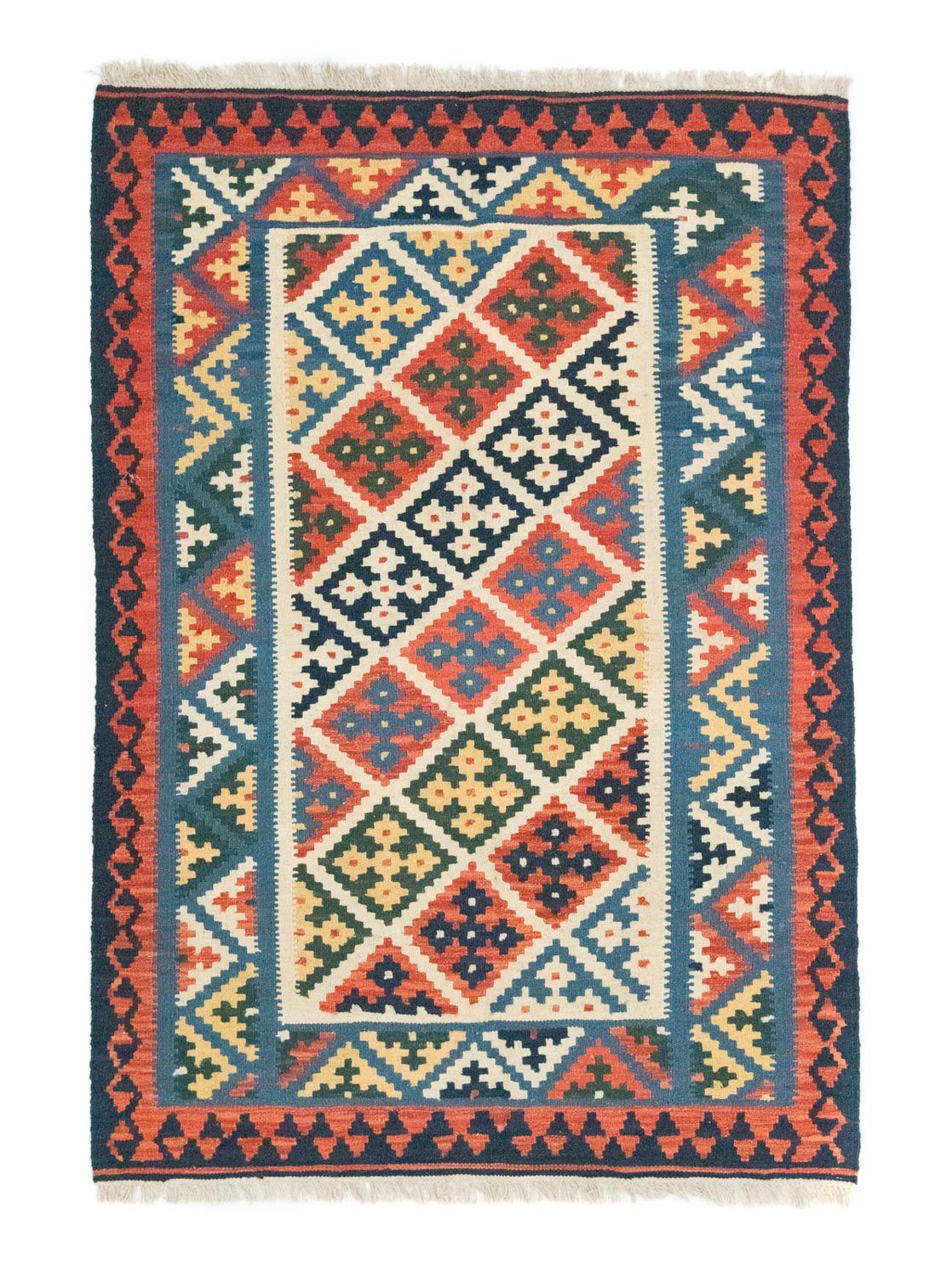 Kelim-tæppe - orientalsk - 187 x 127 cm - orange