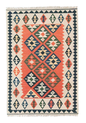 Kelim-tæppe - orientalsk - 185 x 122 cm - orange