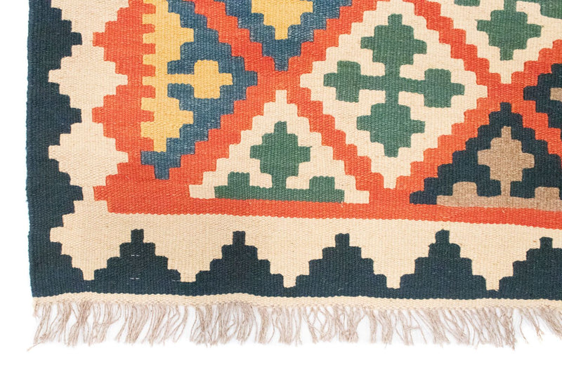 Kelim-tæppe - orientalsk - 186 x 119 cm - orange