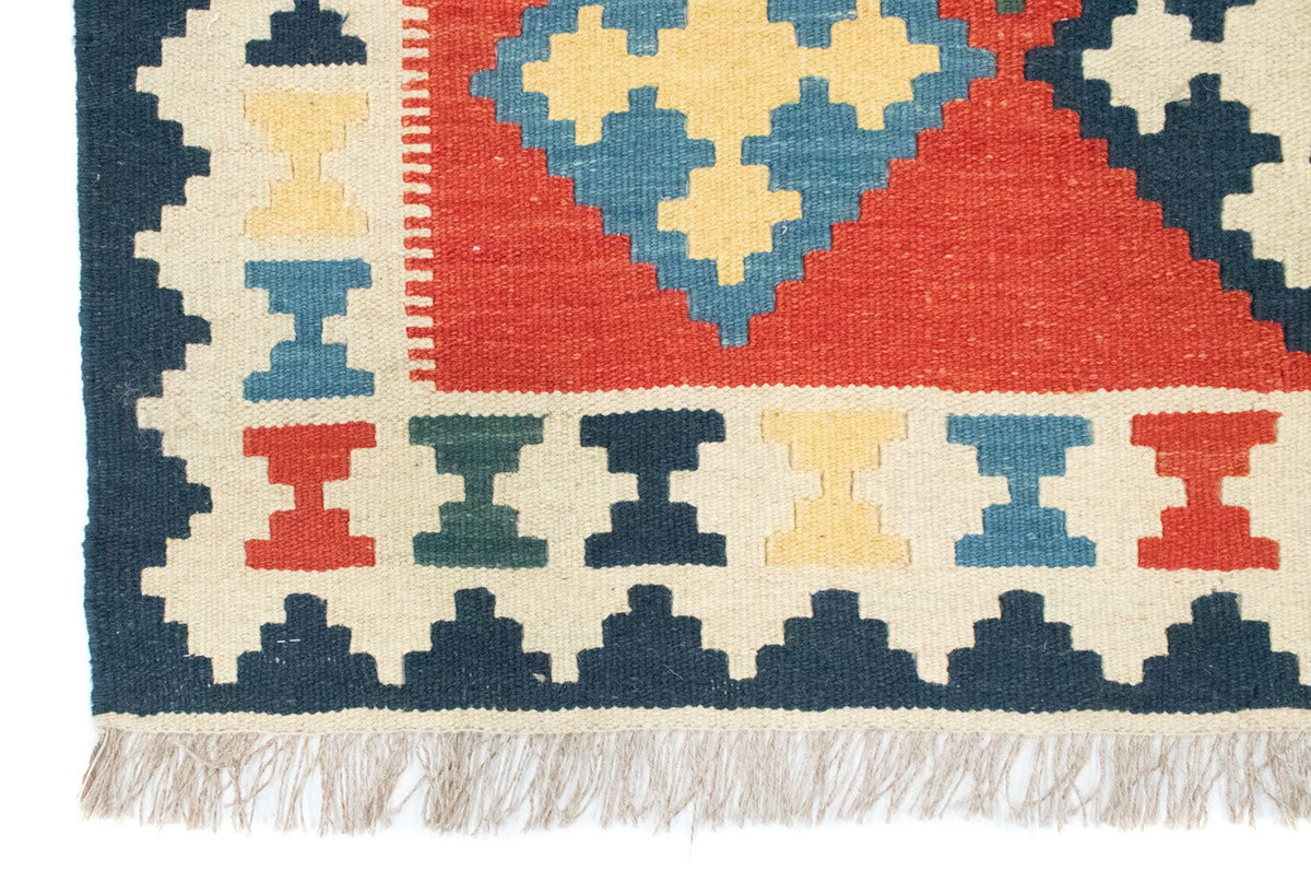 Kelim-tæppe - orientalsk - 176 x 125 cm - orange