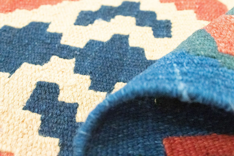 Kelim-tæppe - orientalsk - 181 x 126 cm - orange