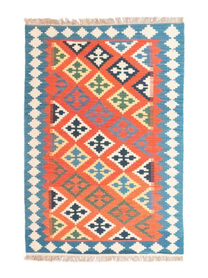 Kelim-tæppe - orientalsk - 180 x 120 cm - orange