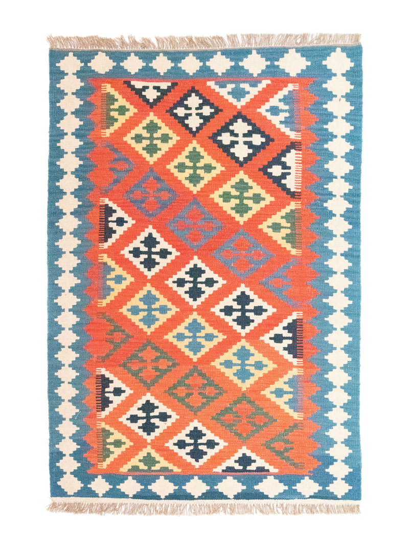 Kelim-tæppe - orientalsk - 180 x 120 cm - orange