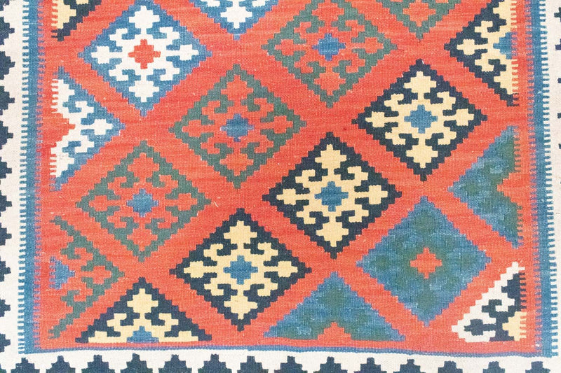 Kelim-tæppe - orientalsk - 188 x 123 cm - orange