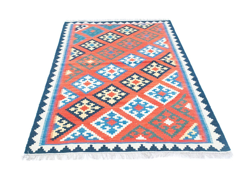 Kelim-tæppe - orientalsk - 188 x 123 cm - orange