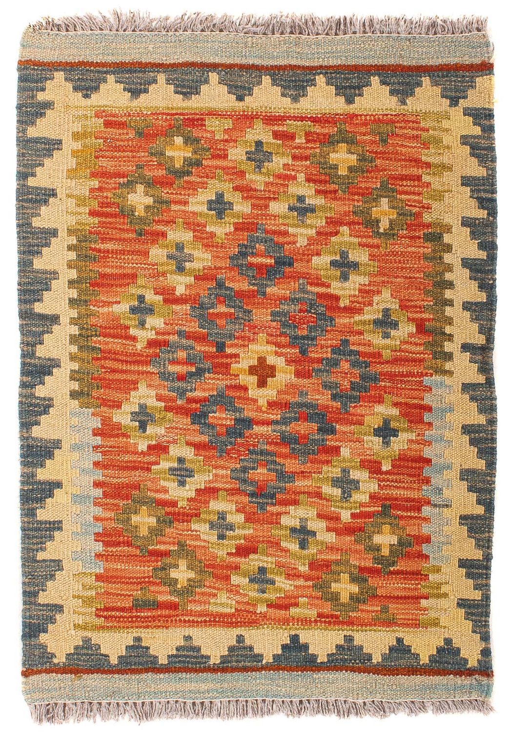 Kelim-tæppe - orientalsk - 90 x 60 cm - flerfarvet
