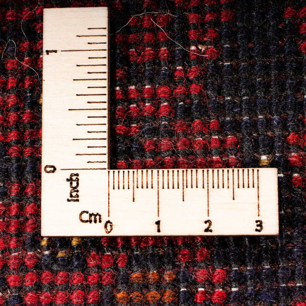 Afghansk tæppe - Kunduz - 200 x 156 cm - mørkerød