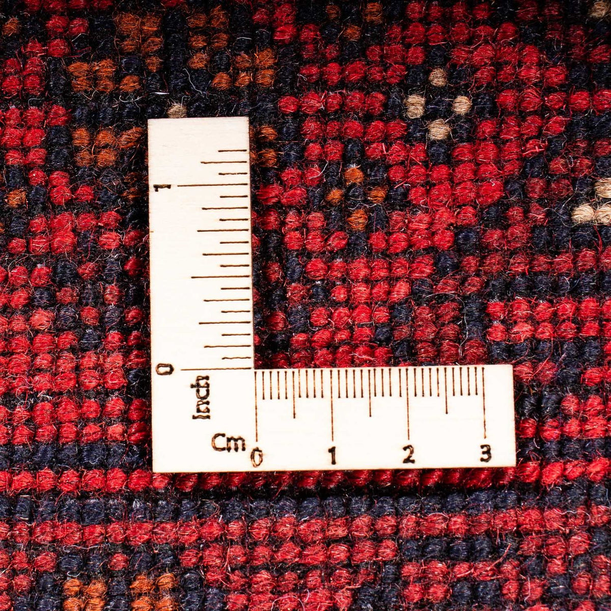 Afghansk tæppe - Kunduz - 146 x 102 cm - mørkerød