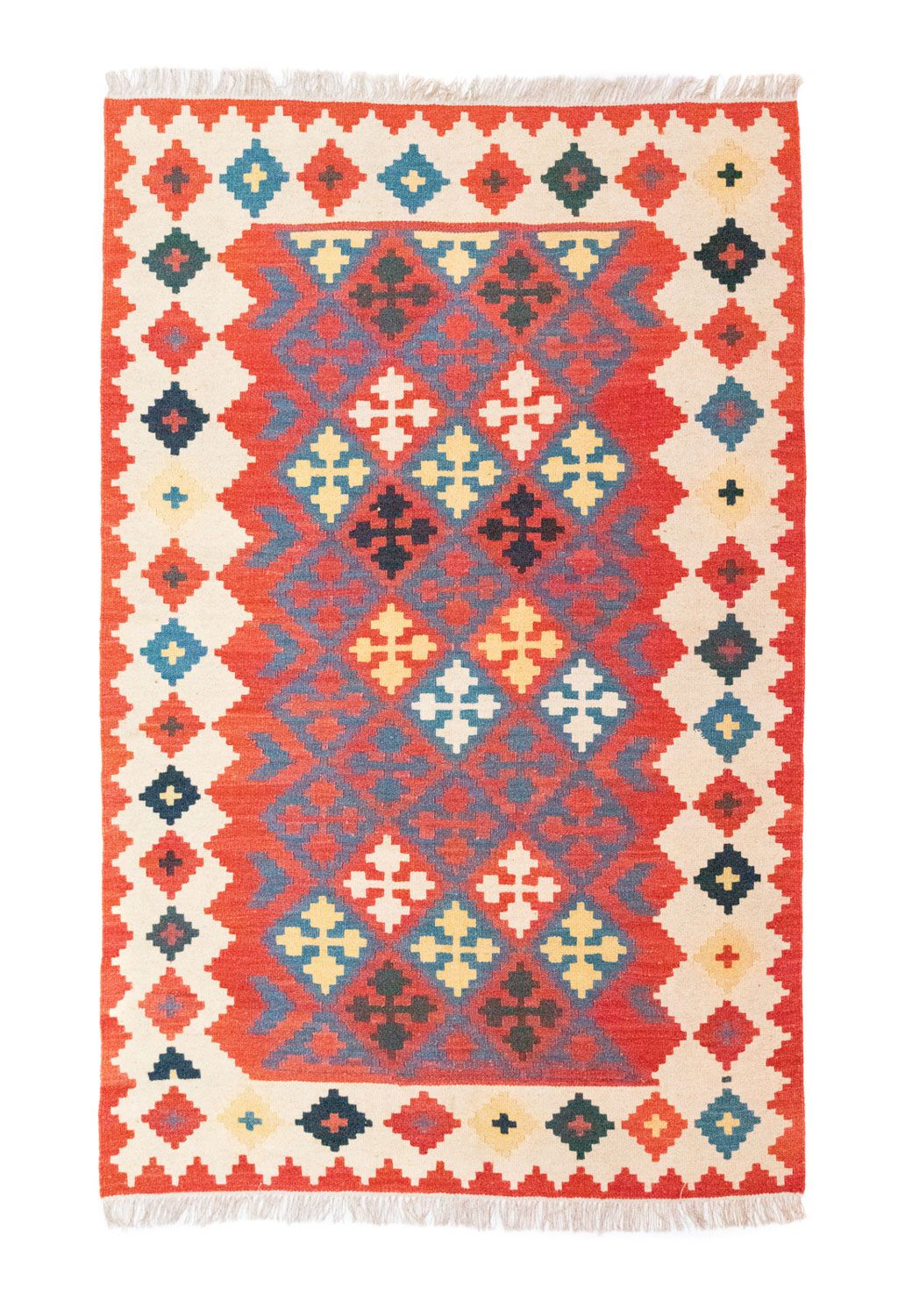 Kelim-tæppe - orientalsk - 183 x 120 cm - orange