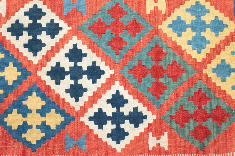 Kelim-tæppe - orientalsk - 147 x 101 cm - orange