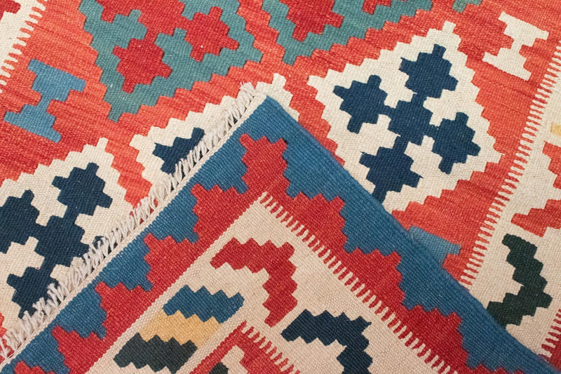 Kelim-tæppe - orientalsk - 147 x 101 cm - orange