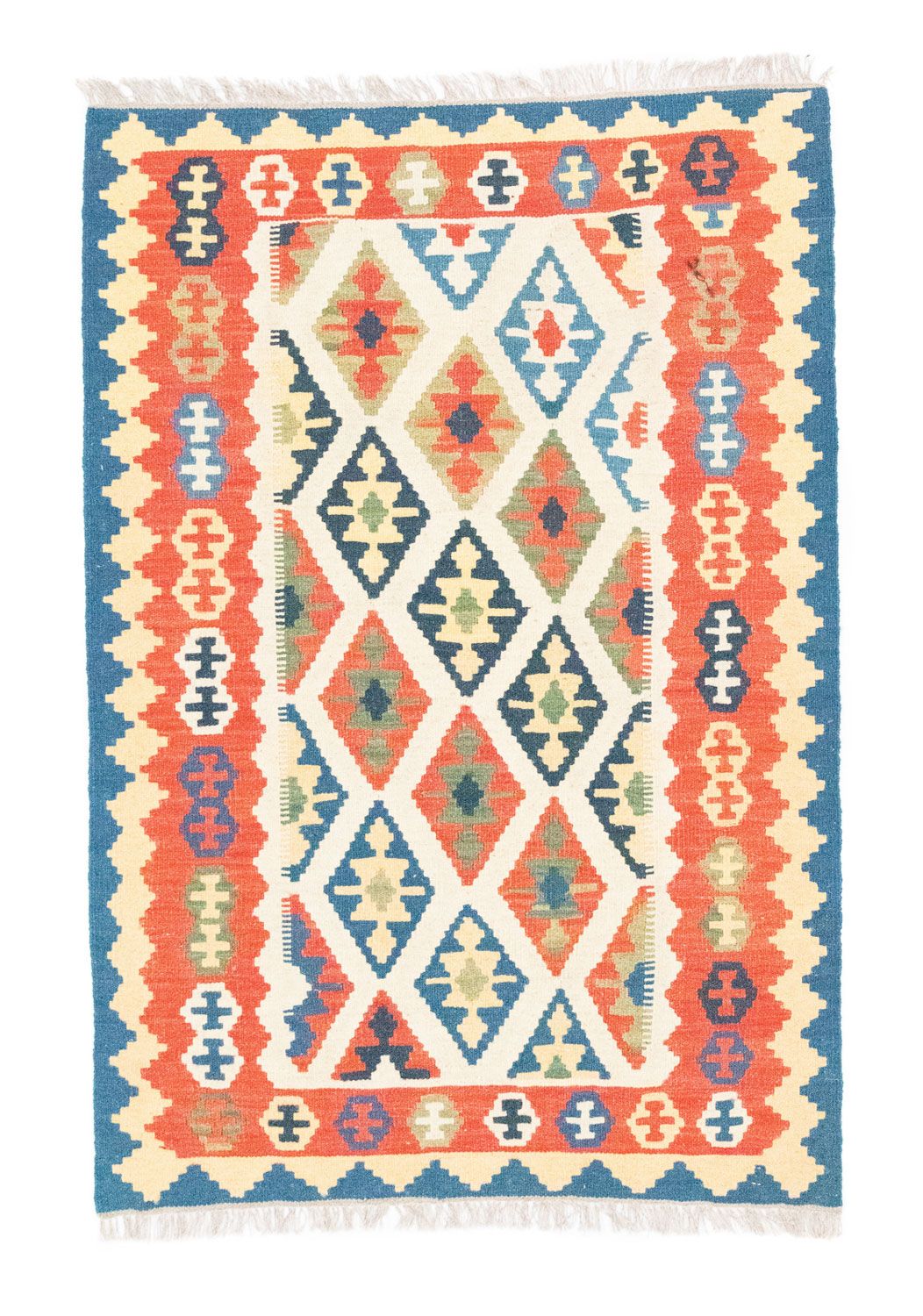 Kelim-tæppe - orientalsk - 150 x 103 cm - beige