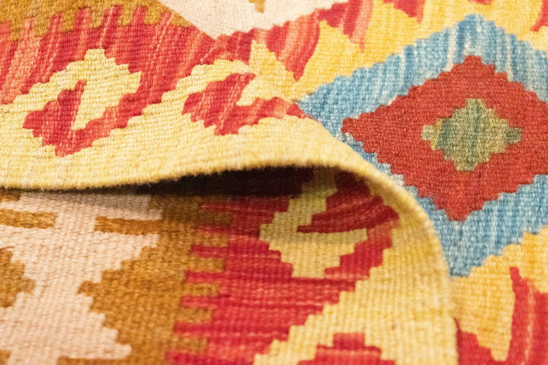 Kelim-tæppe - orientalsk - 147 x 105 cm - orange