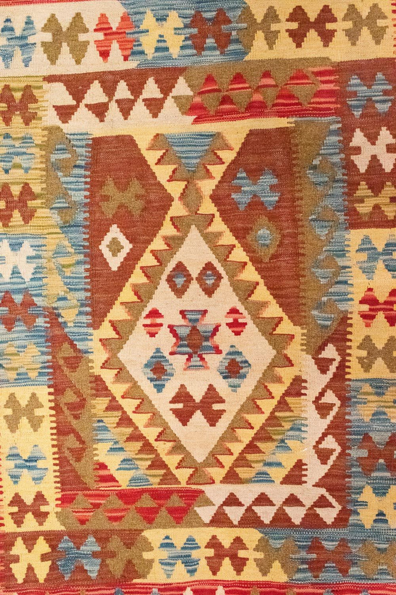 Kelim-tæppe - orientalsk - 141 x 97 cm - orange