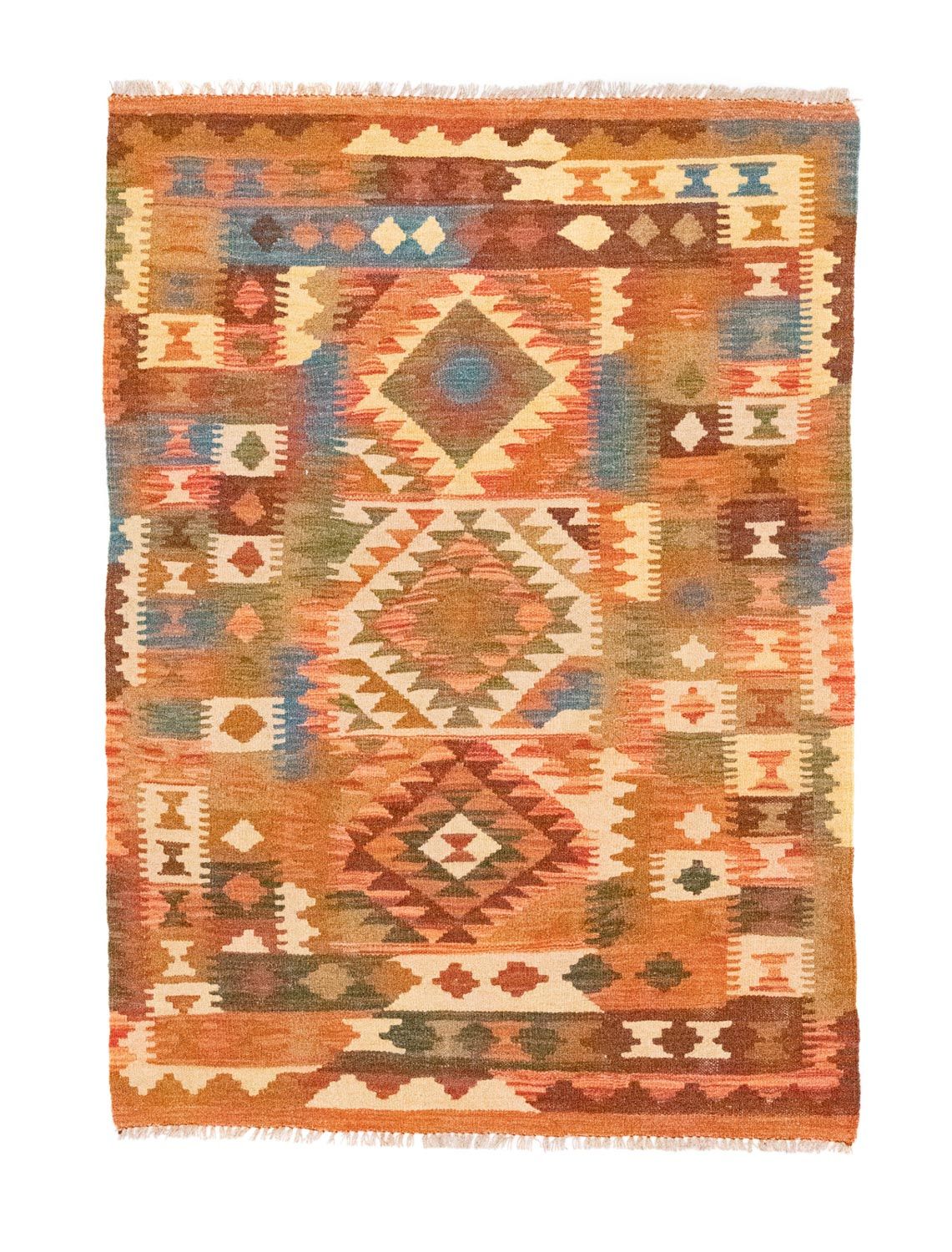 Kelim-tæppe - orientalsk - 146 x 100 cm - orange