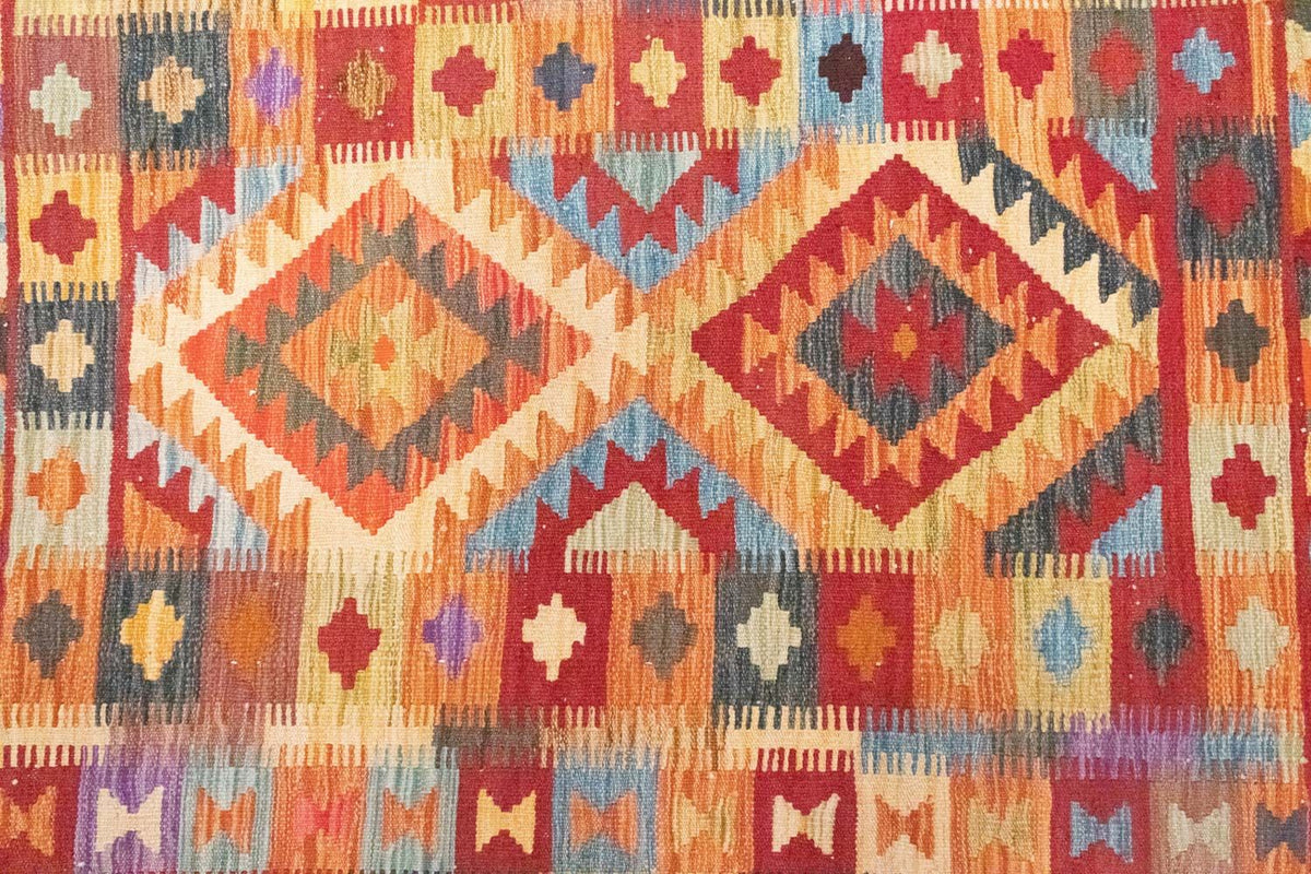 Kelim-tæppe - orientalsk - 151 x 106 cm - flerfarvet
