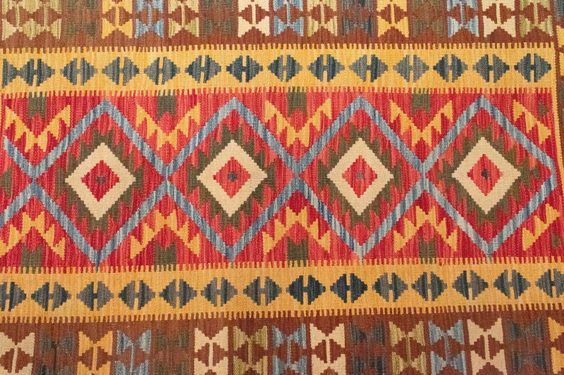 Kelim-tæppe - orientalsk - 154 x 107 cm - grøn