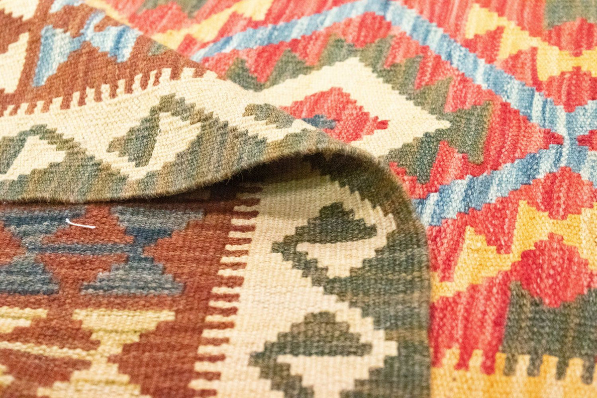 Kelim-tæppe - orientalsk - 154 x 107 cm - grøn