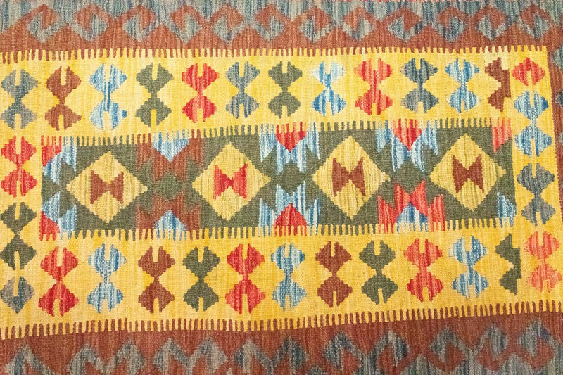 Kelim-tæppe - orientalsk - 149 x 98 cm - gul