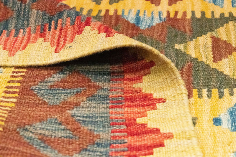 Kelim-tæppe - orientalsk - 149 x 98 cm - gul