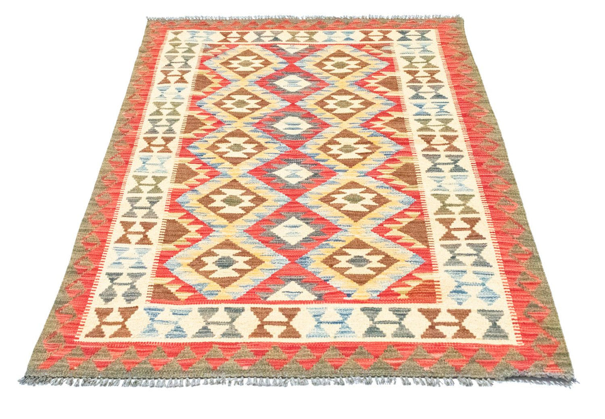 Kelim-tæppe - orientalsk - 141 x 102 cm - orange