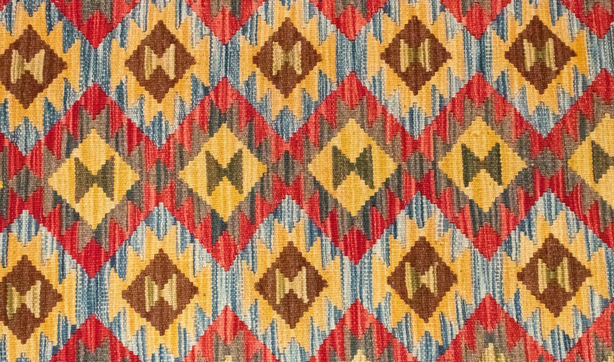 Kelim-tæppe - orientalsk - 145 x 103 cm - orange