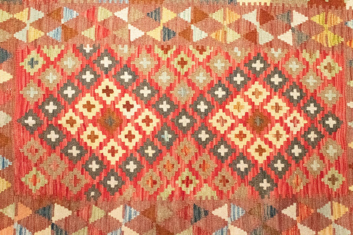 Kelim-tæppe - orientalsk - 145 x 101 cm - orange