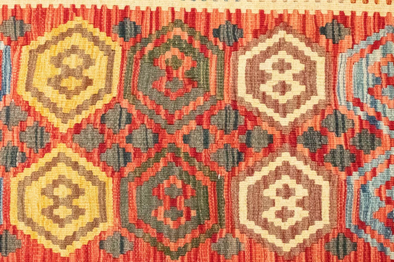 Løber Kelim-tæppe - orientalsk - 197 x 100 cm - orange