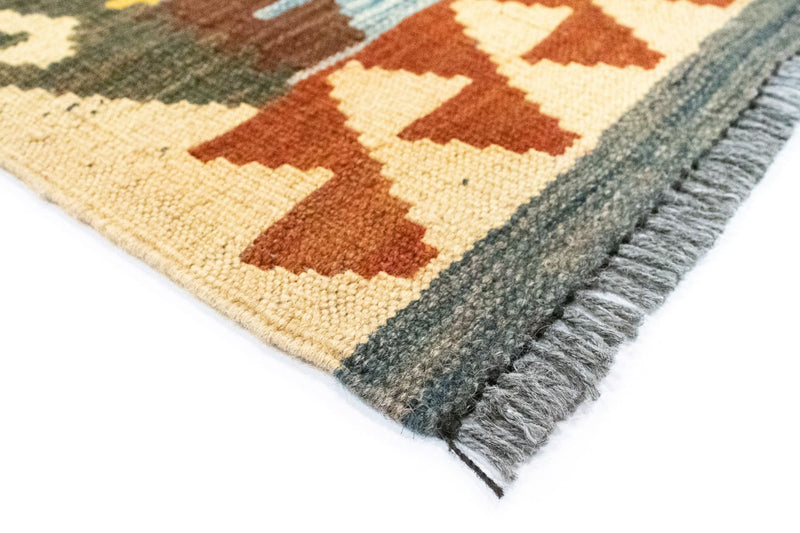 Løber Kelim-tæppe - orientalsk - 204 x 103 cm - flerfarvet