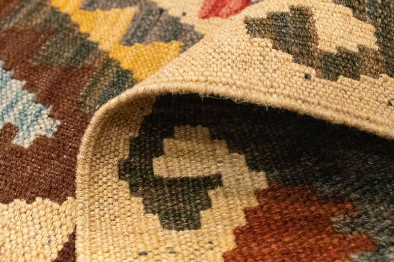 Løber Kelim-tæppe - orientalsk - 204 x 103 cm - flerfarvet