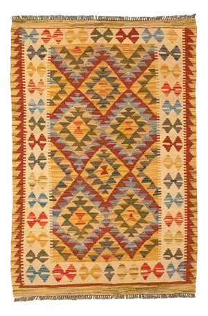 Kelim-tæppe - orientalsk - 126 x 80 cm - orange