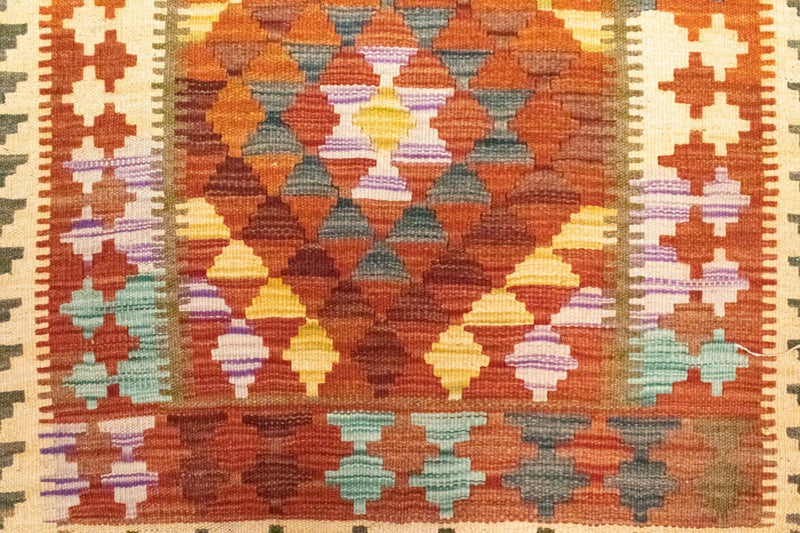 Kelim-tæppe - orientalsk - 121 x 73 cm - orange