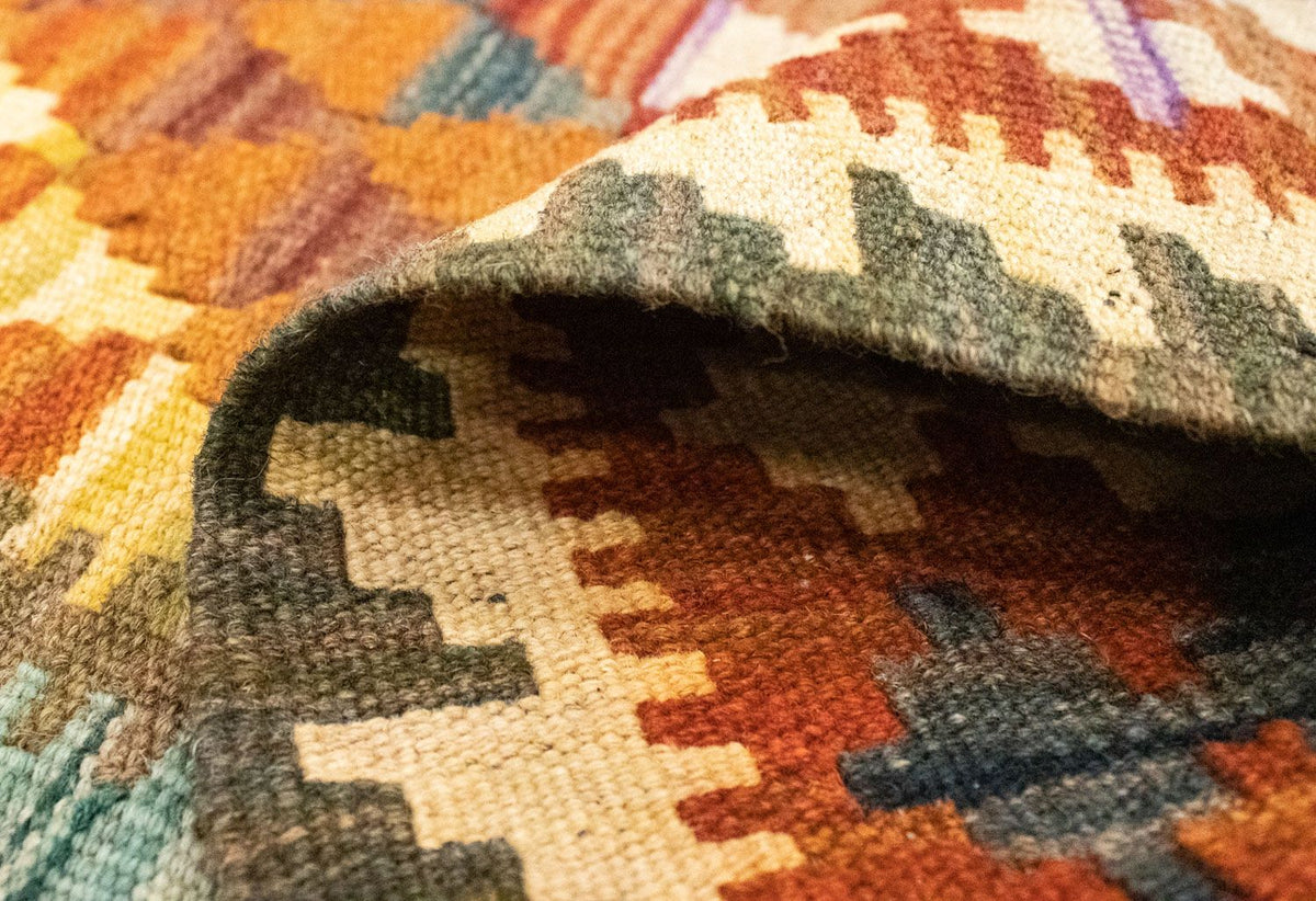 Kelim-tæppe - orientalsk - 121 x 73 cm - orange