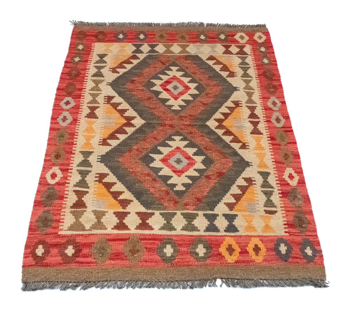 Kelim-tæppe - orientalsk - 120 x 77 cm - orange