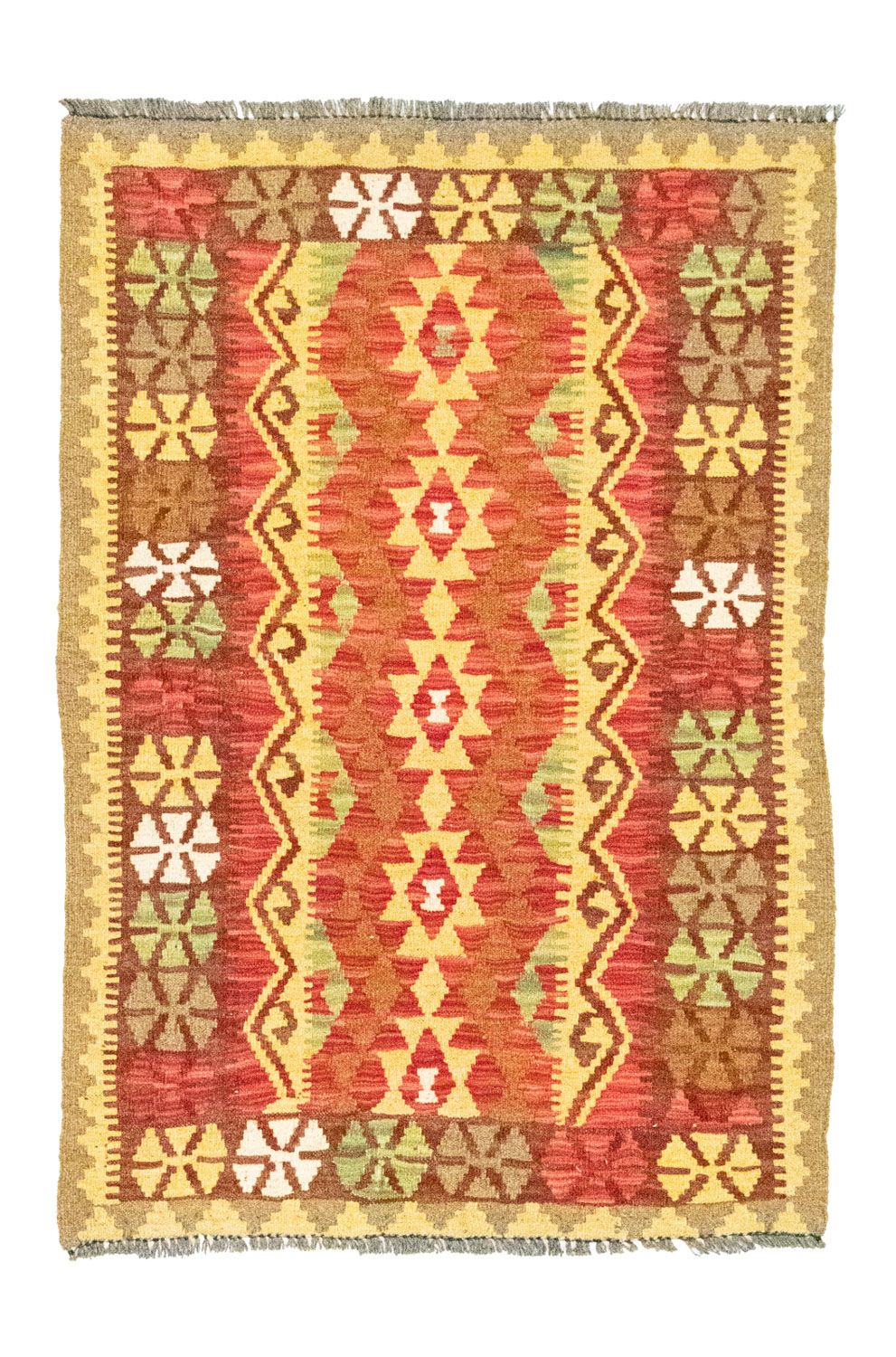 Kelim-tæppe - orientalsk - 120 x 82 cm - orange