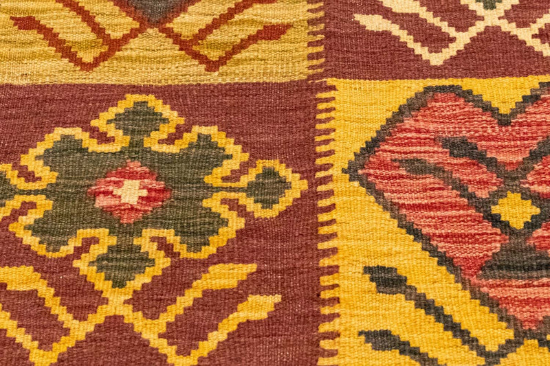 Kelim-tæppe - orientalsk - 131 x 88 cm - brun