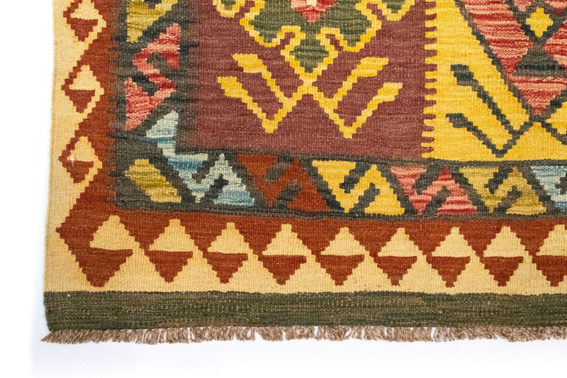 Kelim-tæppe - orientalsk - 131 x 88 cm - brun