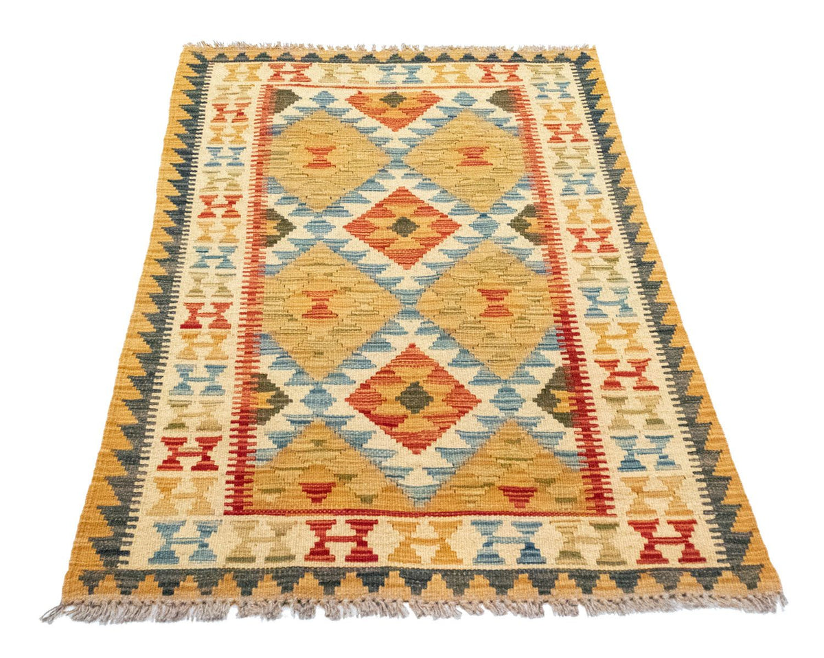 Kelim-tæppe - orientalsk - 127 x 81 cm - beige